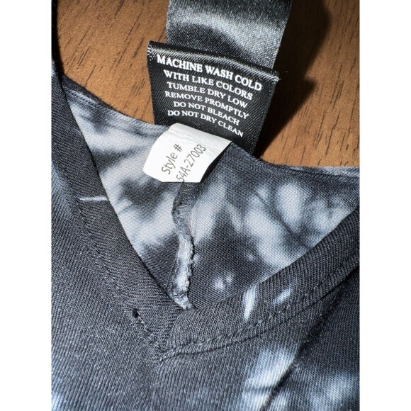 BOBI Tie Dye Jumpsuit XS Gray Black Modal Spaghetti Strap Jogger Loungewear - Picture 6 of 8